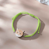 Personalized Pet Portrait Adjustable Braided Bracelet Birthday Gift for Pet Lover