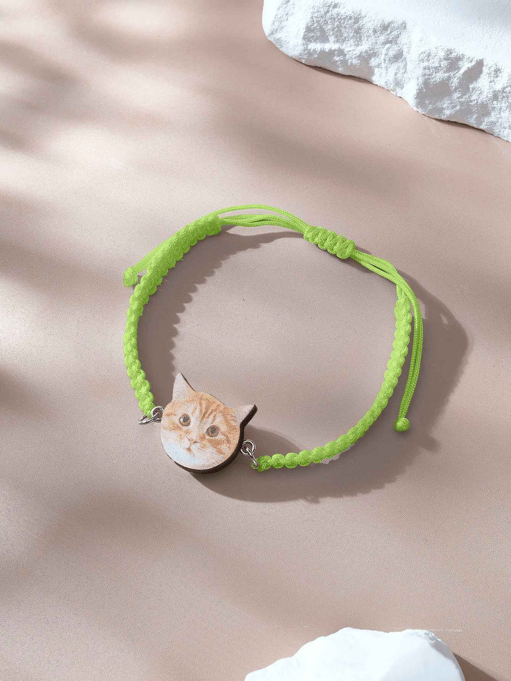 Personalized Pet Portrait Adjustable Braided Bracelet Birthday Gift for Pet Lover