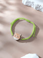 Wooden charm with pet portrait on adjustable bracelet