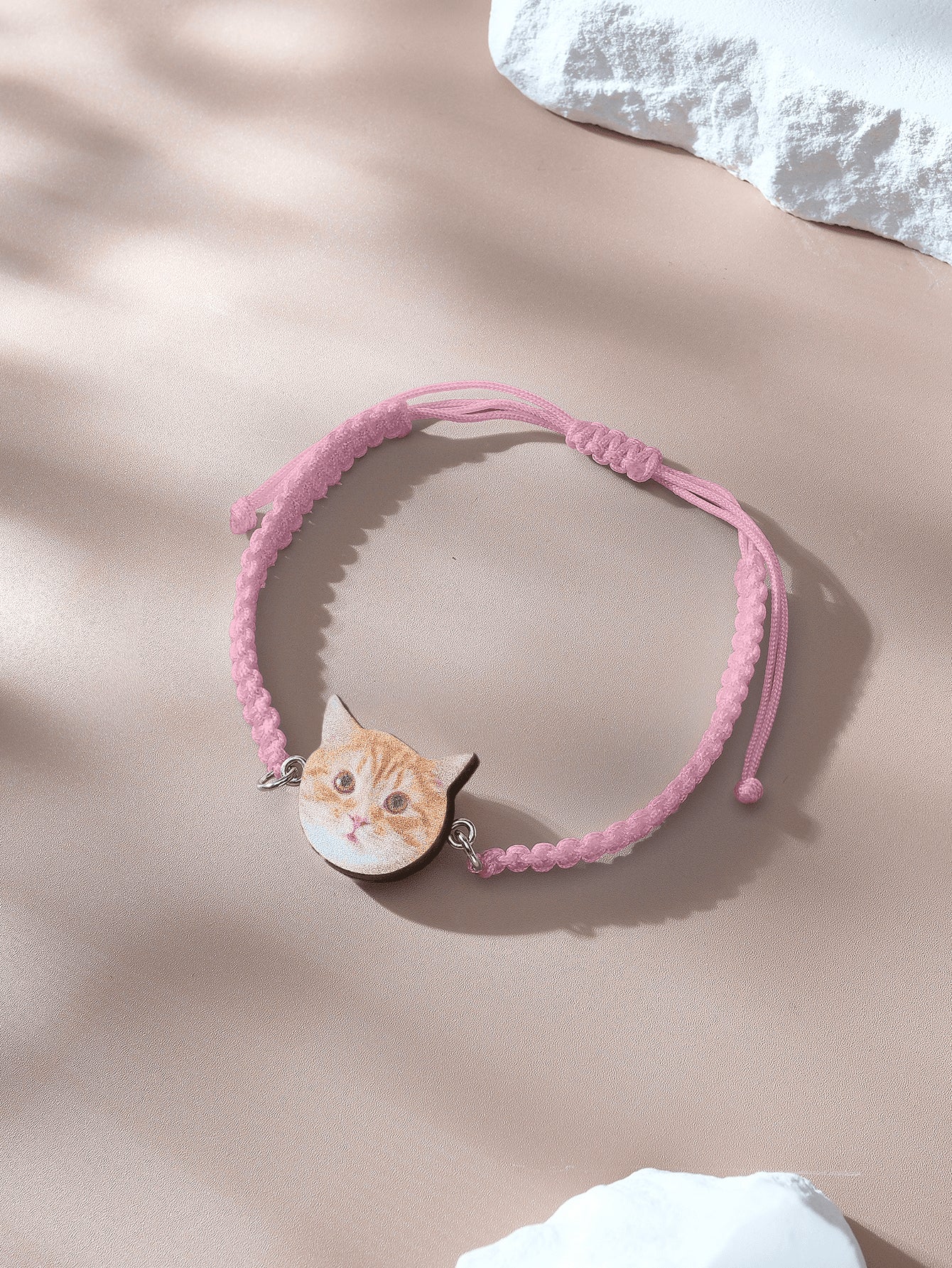 Front view of personalised pet portrait bracelet