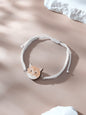 Pendant and rope detail of personalised pet portrait bracelet