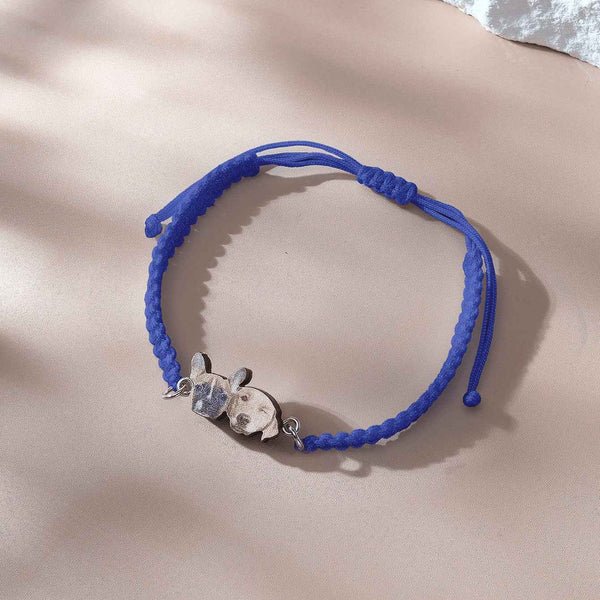 Personalized Pet Portrait Adjustable Braided Bracelet Birthday Gift for Pet Lover