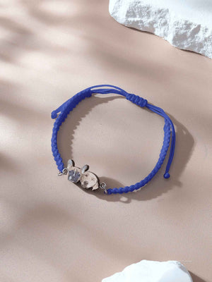 Personalized Pet Portrait Adjustable Braided Bracelet Birthday Gift for Pet Lover