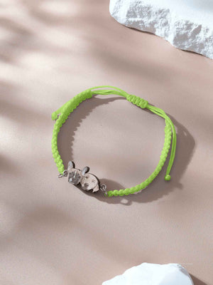 Personalized Pet Portrait Adjustable Braided Bracelet Birthday Gift for Pet Lover