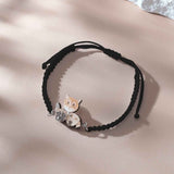 Personalized Pet Portrait Adjustable Braided Bracelet Birthday Gift for Pet Lover