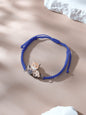 Alternative angle of pet portrait bracelet with wood pendant