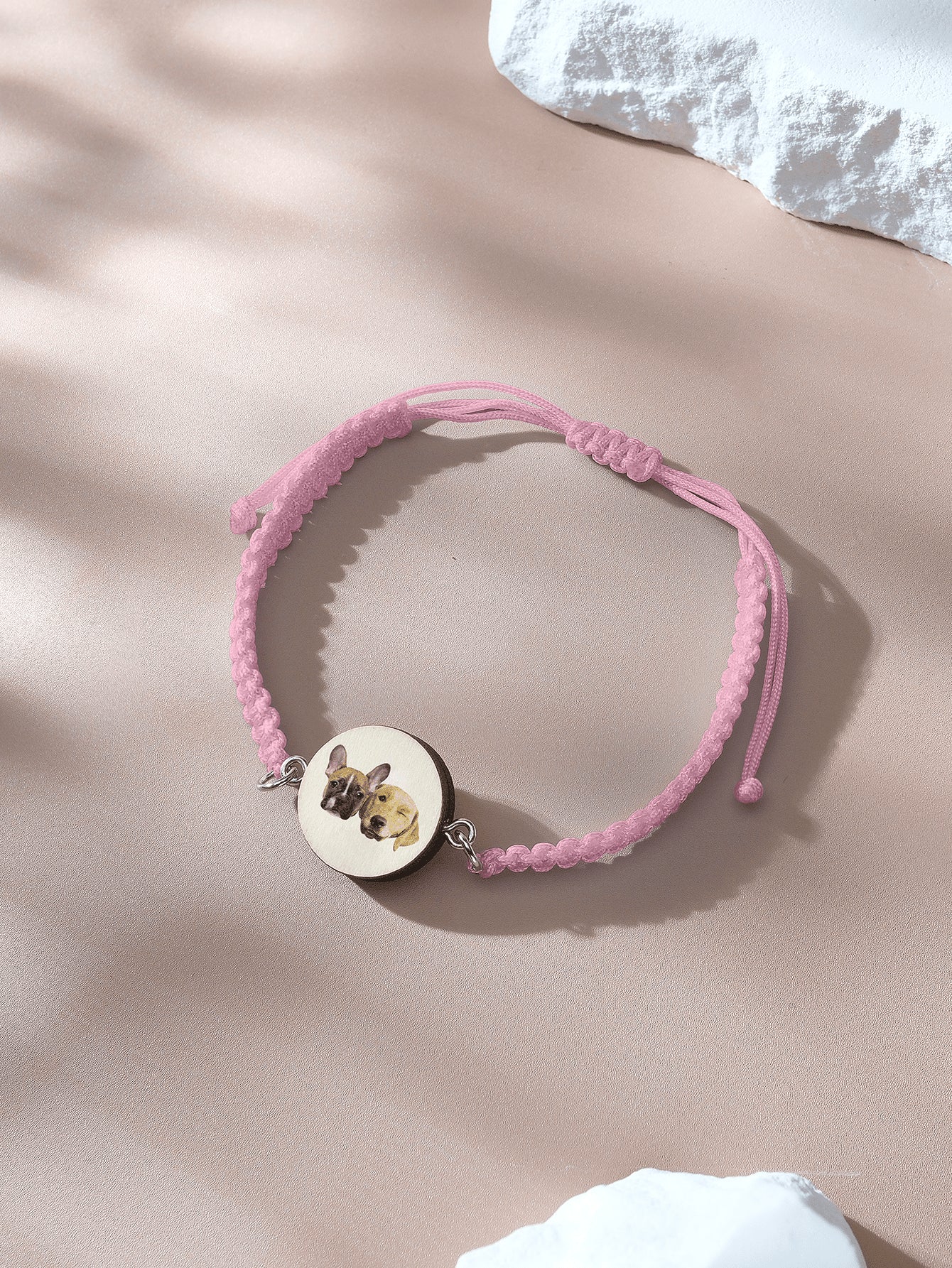 Personalised Pet Portrait Adjustable Braided Bracelet Birthday Gift