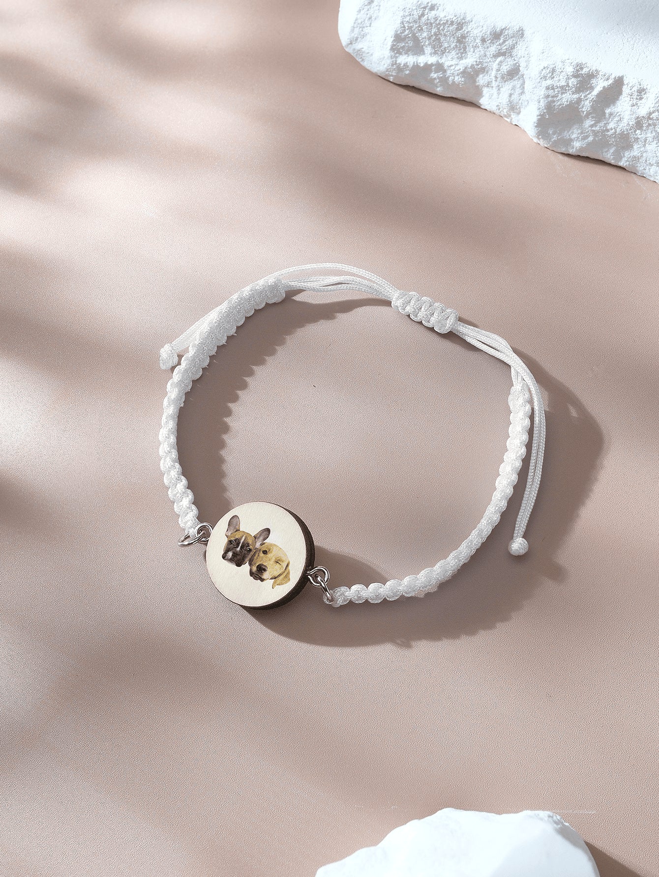 Personalised Pet Portrait Adjustable Braided Bracelet Birthday Gift
