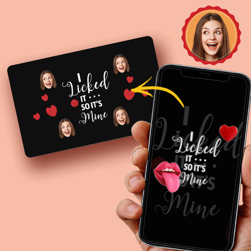 Scannable AR 3D Animation Card — I Licked It So It’s Mine Virtual Reality Gift
