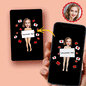 Interactive personalised virtual reality gift displayed with a smartphone scanning the QR code — no app required, works via web link; ideal for Valentine’s Day, Mother’s Day and birthdays