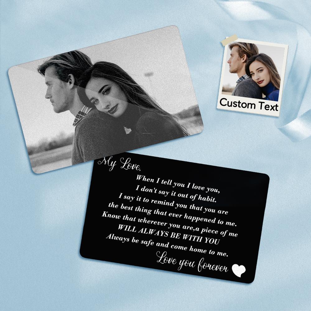 Collection of personalised engraved wallet cards highlighting precision engraving and font options – perfect anniversary, Mother’s Day or memorial gift