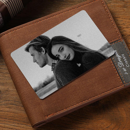 Collection of personalised engraved wallet cards highlighting precision engraving and font options – perfect anniversary, Mother’s Day or memorial gift