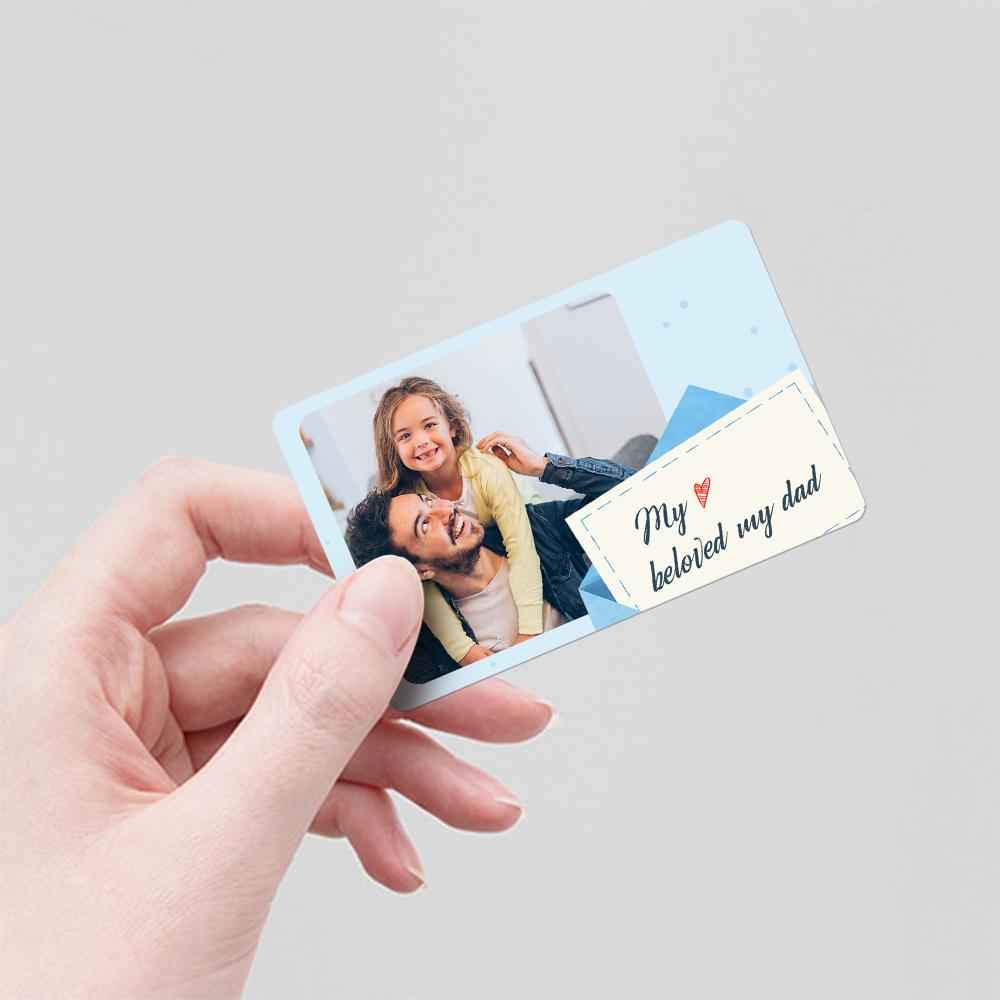 Custom Photo Wallet Insert Card Father's Gifts Card