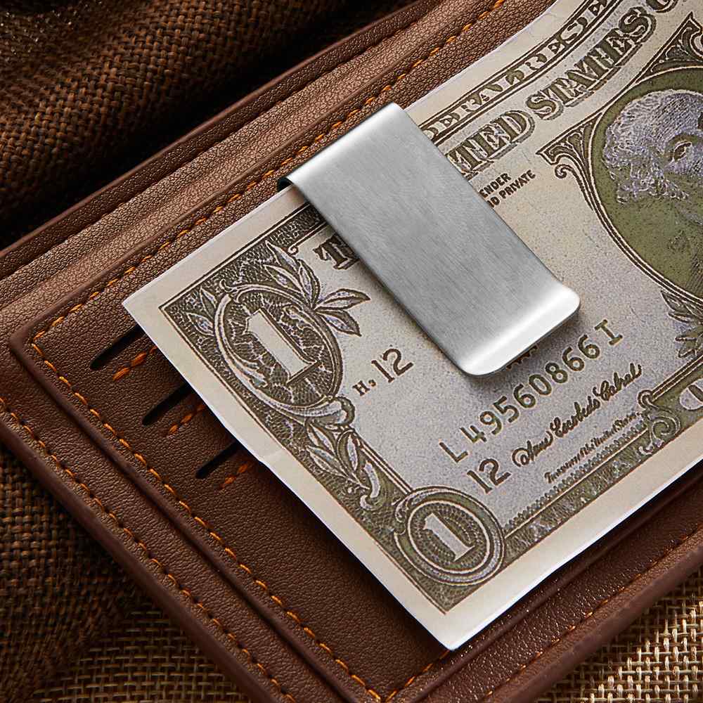 Personalised money clip with ruler showing 20×51 mm size and compact design — custom stainless steel gift