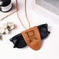 Boxed personalised leather magnetic glasses clip lanyard ready to gift with ribbon – ideal birthday present