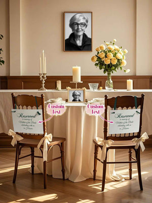 Personalized Memorial Seat Sign with Text Memorial Wedding Gift for Family Friend