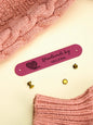 Stylish personalised PVC tags used as branded labels for small craft businesses