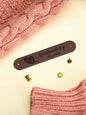 Ten-pack of personalised PVC labels neatly presented for craft market sellers