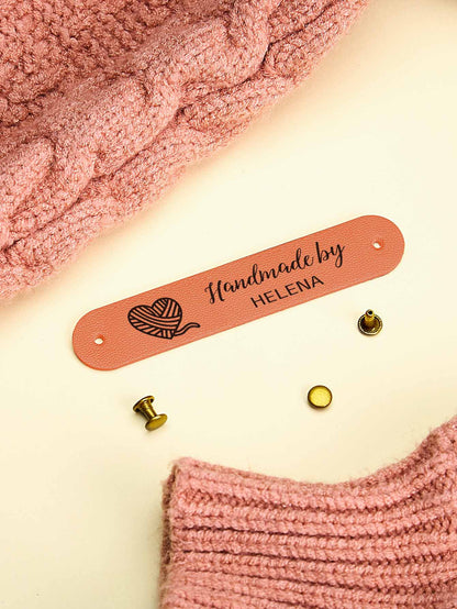 Close-up showing durable PVC material and crisp personalised text on a custom label