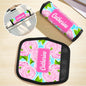 Personalised luggage handle wrap displaying custom text option — ideal graduation, Mother's Day or travel gift