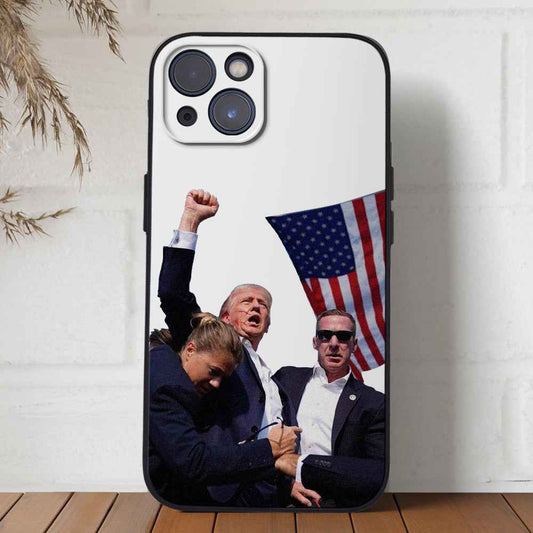 Fight! Trump Assassination Phone Case Trump Shot Phone Cover for iPhone 15 14 13 12 11 X