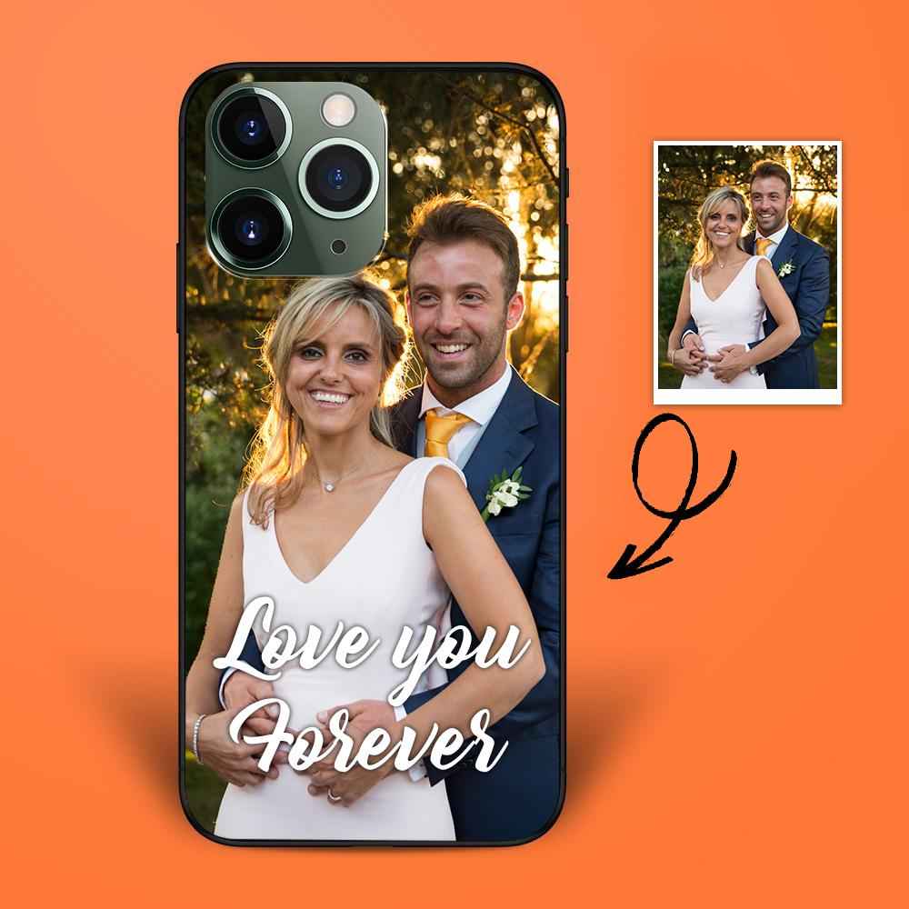 Custom Photo iPhone 13/12 Case With Name Engraved Photo And Text Phone Case With Soft Shell