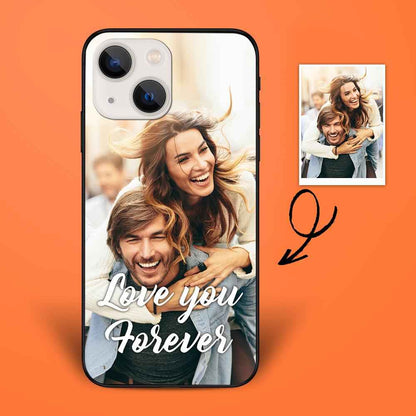 Custom Photo iPhone 13/12 Case With Name Engraved Photo And Text Phone Case With Soft Shell
