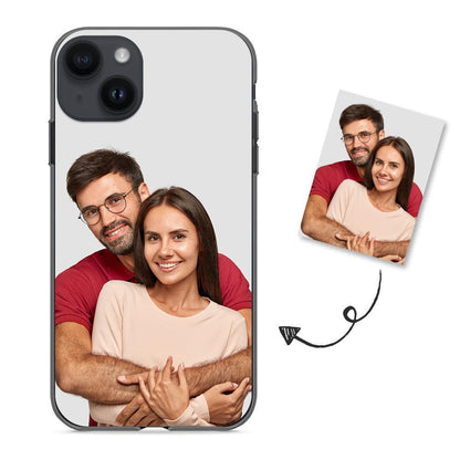 Customisable Trump iPhone case in high-quality TPU with raised edges; precisely moulded for iPhone 15/14/13/12/11 and X, featuring head customisation and optional engraving.