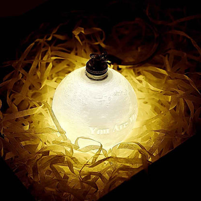 Custom 3D Printed Photo Moon Lamp Keychain