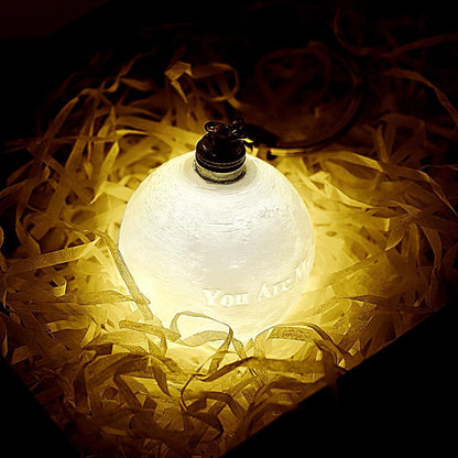 Personalised 3D Printed Photo Moon Lamp Keychain – Custom LED Keyring