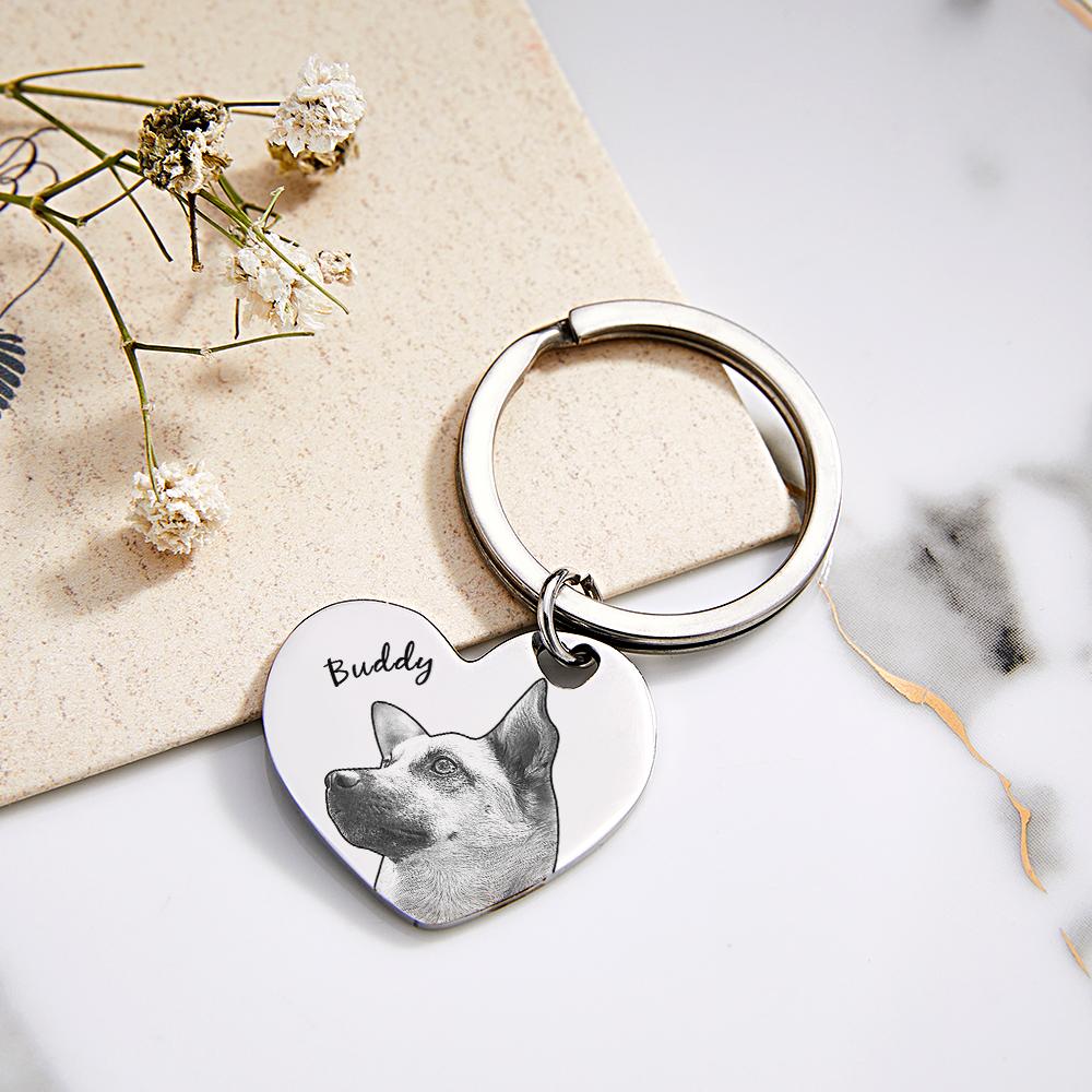 Silver-tone personalised heart keyring engraved with the name 'Aaliyah' on keys — durable stainless steel custom name keychain keepsake