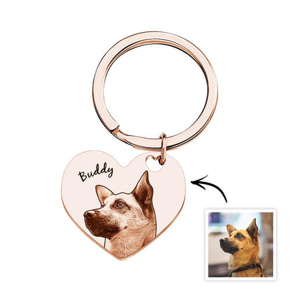 Silver-tone personalised heart keyring engraved with the name 'Aaliyah' on keys — durable stainless steel custom name keychain keepsake