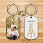Reverse view showing the main father's fist and space for 1–5 smaller child fists with engraved names and title – personalised Best Dad Ever keyring