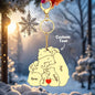 Engraving detail showing custom message option on Papa & Mama bear keyring