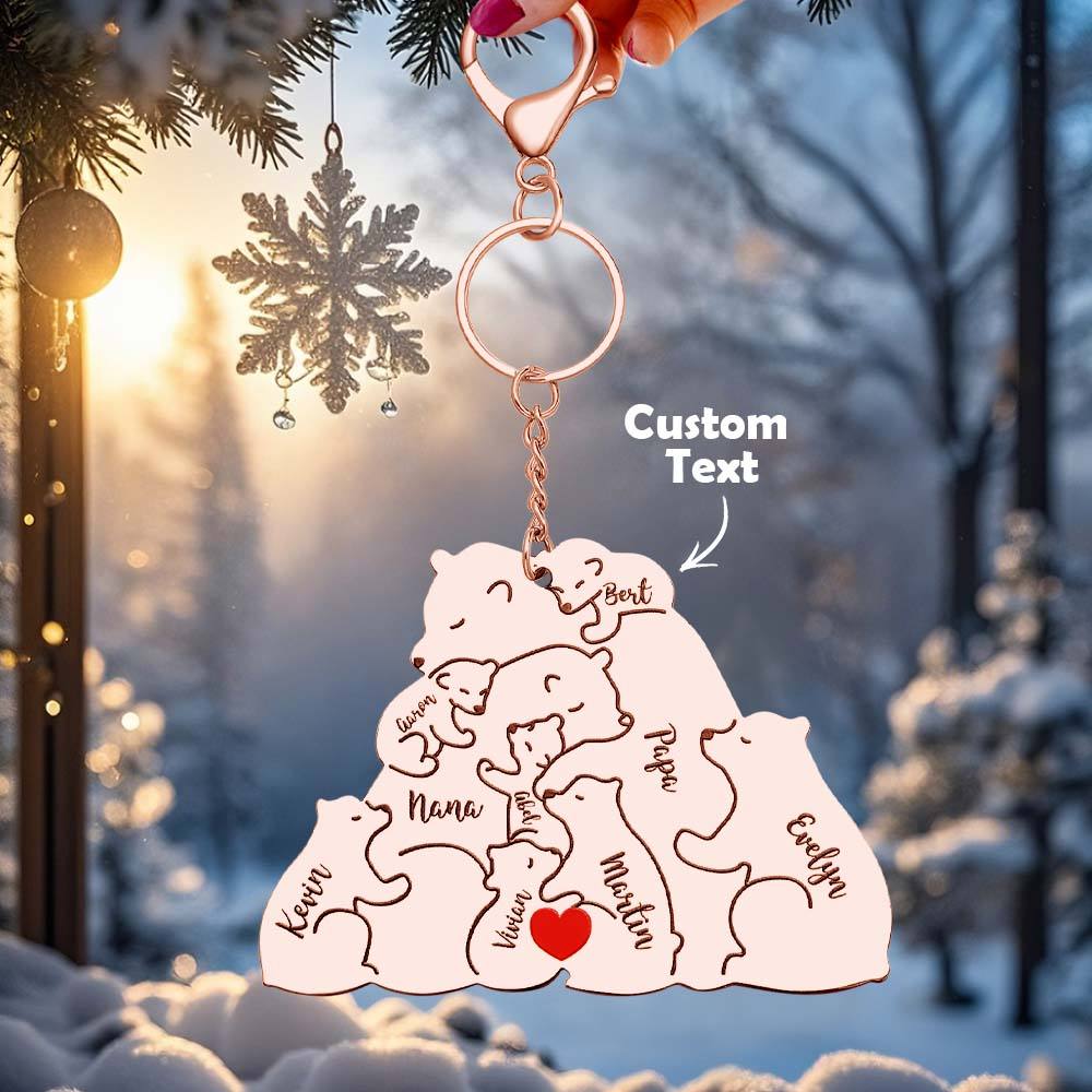 Personalised stainless steel keyring alongside measuring guide to show size options