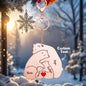 Two-tone stainless steel Papa & Mama bears engraved with names – sentimental family gift