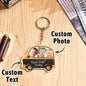 Product layout showing different sizes and customisation styles of personalised car keychains — ideal personalised Father's Day gifts