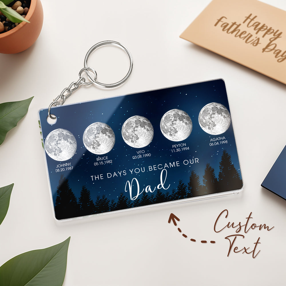 Gift-ready presentation of the personalised dad keyring in neat packaging, perfect as a Father's Day, birthday or thank-you keepsake