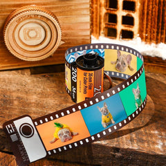 Personalised Camera Film Roll Keychain | Custom Photo Gift for Him