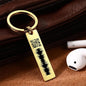 Rectangular personalised stainless steel QR code audio keychain with engraved name — thoughtful custom voice keychain gift for her or him