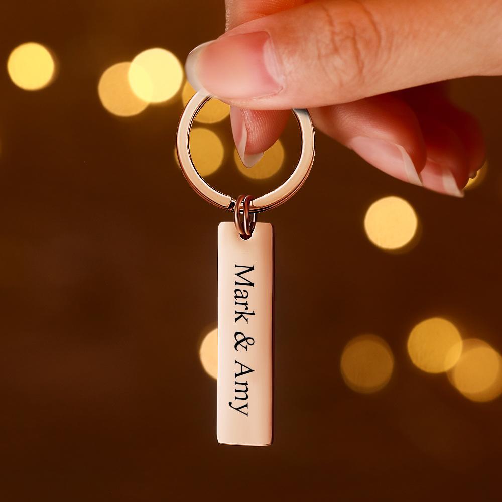 Close-up of heart-shaped engraved QR code keyring showing polished finish and crisp engraving — durable custom audio keepsake