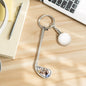 Personalised golf ball photo keyring showing a custom high‑resolution image on a realistic golf ball charm — ideal personalised gift for golf lovers
