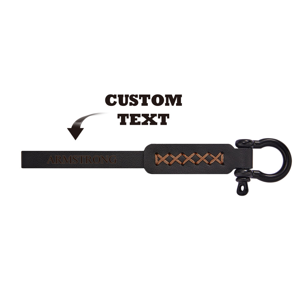 Personalised leather keyring presented in a kraft gift box, engraved custom keychain ready for gifting on birthdays anniversaries or weddings