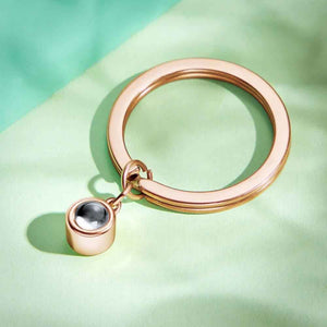 Custom Photo Projection Keychain Personalized Key Ring Exquisite For Family Gifts