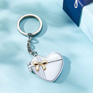 Custom Photo Keychain Double Photo Frame Heart-shaped Keychain Commemorative Gift