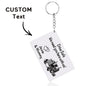 Polished metal Personalised Drive Safe trucker keyring with custom name engraving – durable, heartfelt custom gift for truck drivers and dads