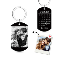 Father's Day Gifts Custom Keychain Photo Calendar Keychain Tag Keychain Personal custom gift