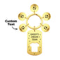 Gift idea: 'Daddy's Dream Team' engraved football keyring presented with ribbon, ideal for Father's Day or birthday