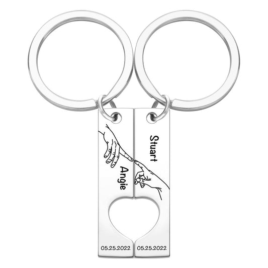 Personalised Spotify Code Keychain - Engraved Stainless Steel Music Gift for Couples