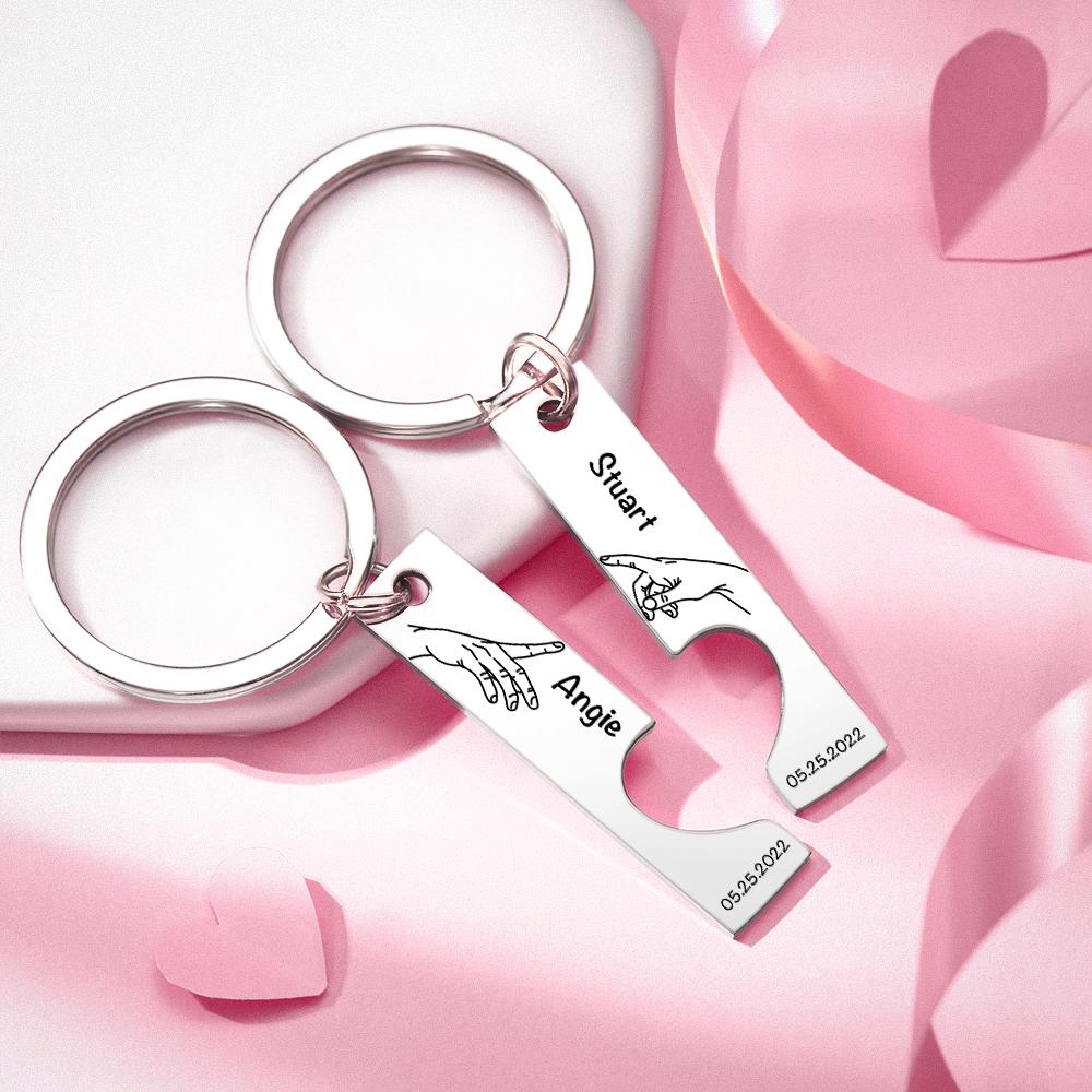 Personalised Spotify Code Keychain - Engraved Stainless Steel Music Gift for Couples